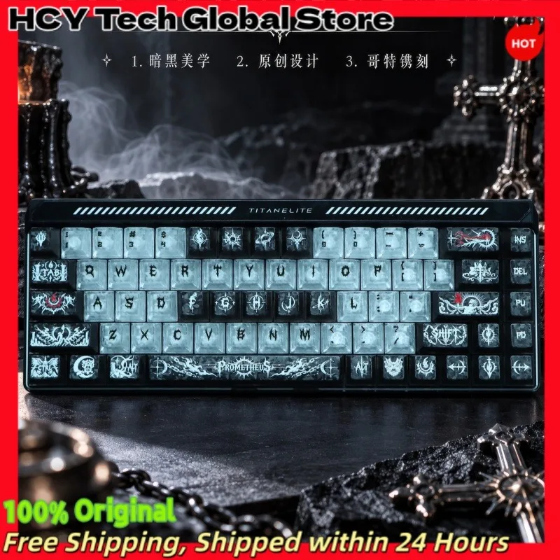 Prometheus/Fallen Angels Keycaps Mechanical Keyboard Cherry Carbon Fiber Texture PC Custom Keycaps PC Gaming Accessories Gift