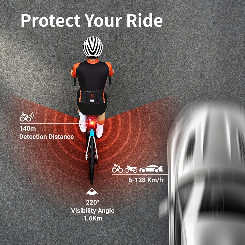 ไฟท้ายจักรยาน COOSPO TR70 พร้อ - Cycling Radar Tail Light Rear Warning บทวิจารณ์และราคา