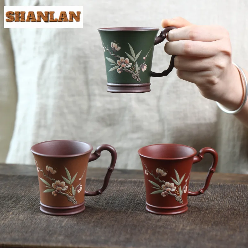 

110ml Yixing Zisha Bamboo Joint Coffee Mug Breakfast Mug Afternoon Tea Mug Wine Beer Bottle Office Water Cup Cafes Ornaments