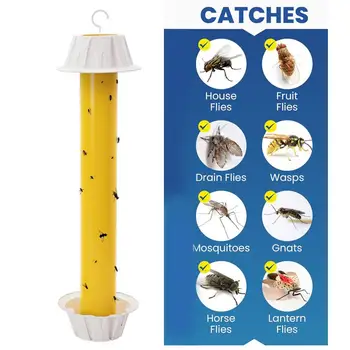 야외 접착 플라이 캐처, 친환경 과일 플라이 트랩, 모기향 말벌, 오래 지속되는 보호, 27cm 플라이 스틱 트랩 