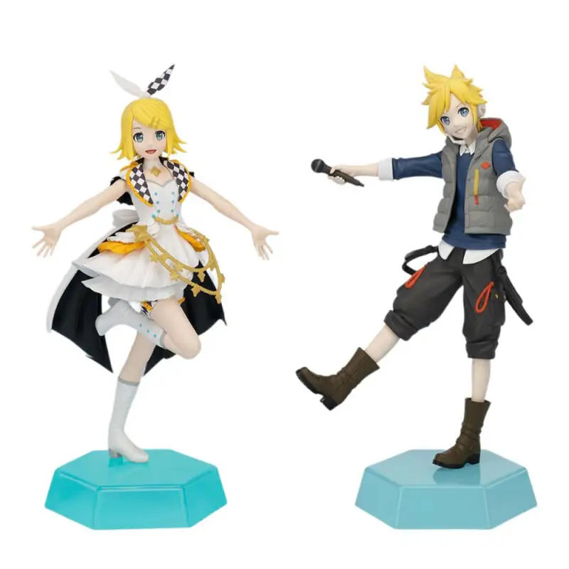 25-センチメートル本物のセガ-ddc-初音ミクプロジェクト世界鏡音リン鏡音レンアクションフィギュアモデルおもちゃギフト誕生日