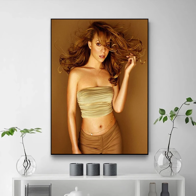 Singer Mariah Carey Poster Prints Wall Art Mural For Home Decorations Bedroom Decor Room Aesthetic Vintage Decorative Paintings