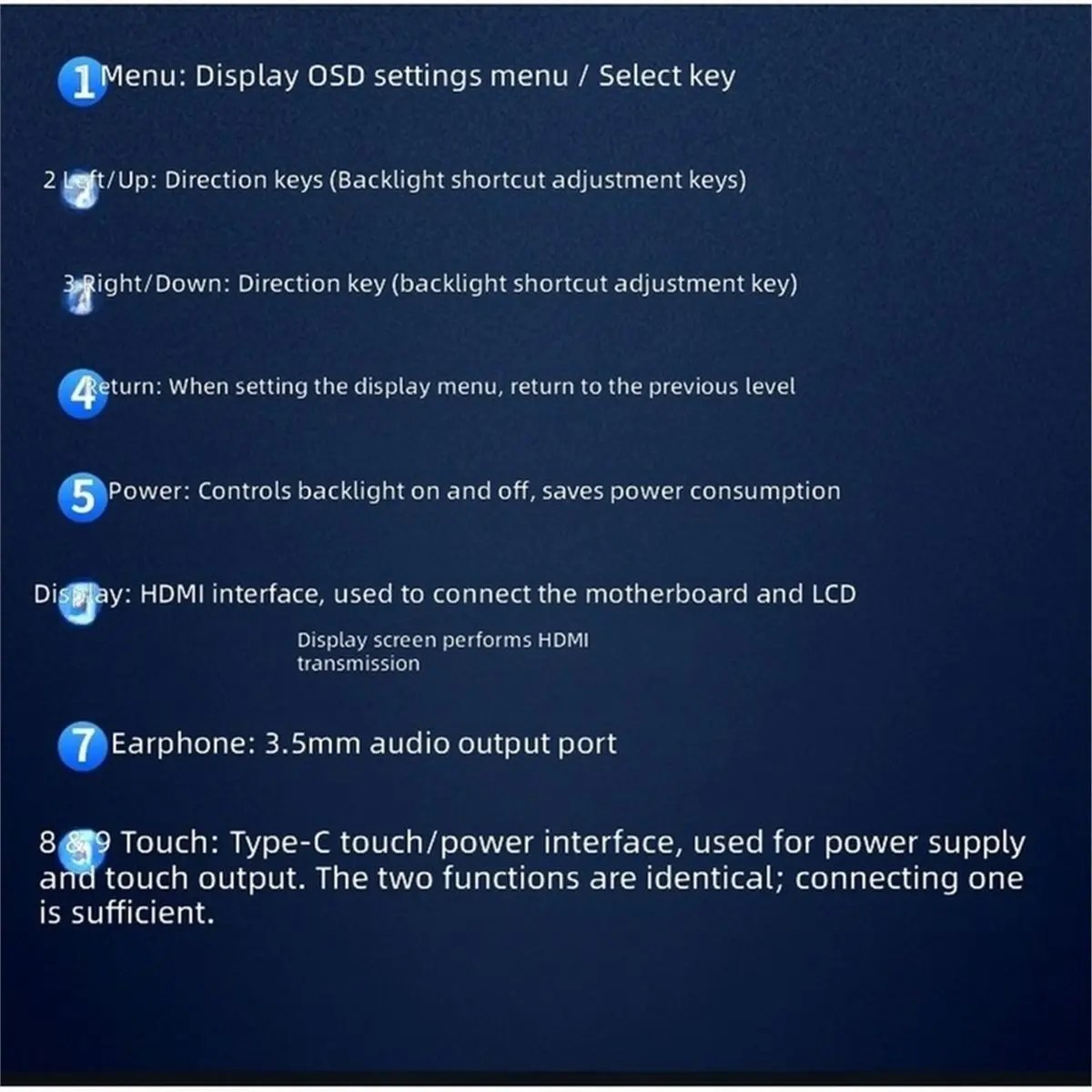 5-InchTouch Screen LCD Display for -Compatible Display (LCD) -1920 X 1080 Compatible with 3B+/4B,