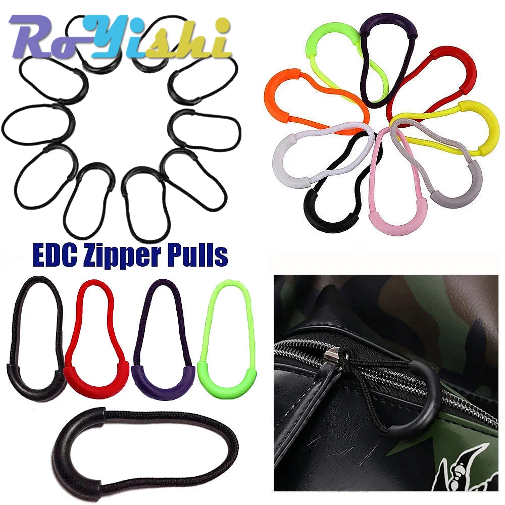 10 Pcs/Pack Mix Color U Shape Cord Zipper Pull Strap Lariat For Apparel Accessories