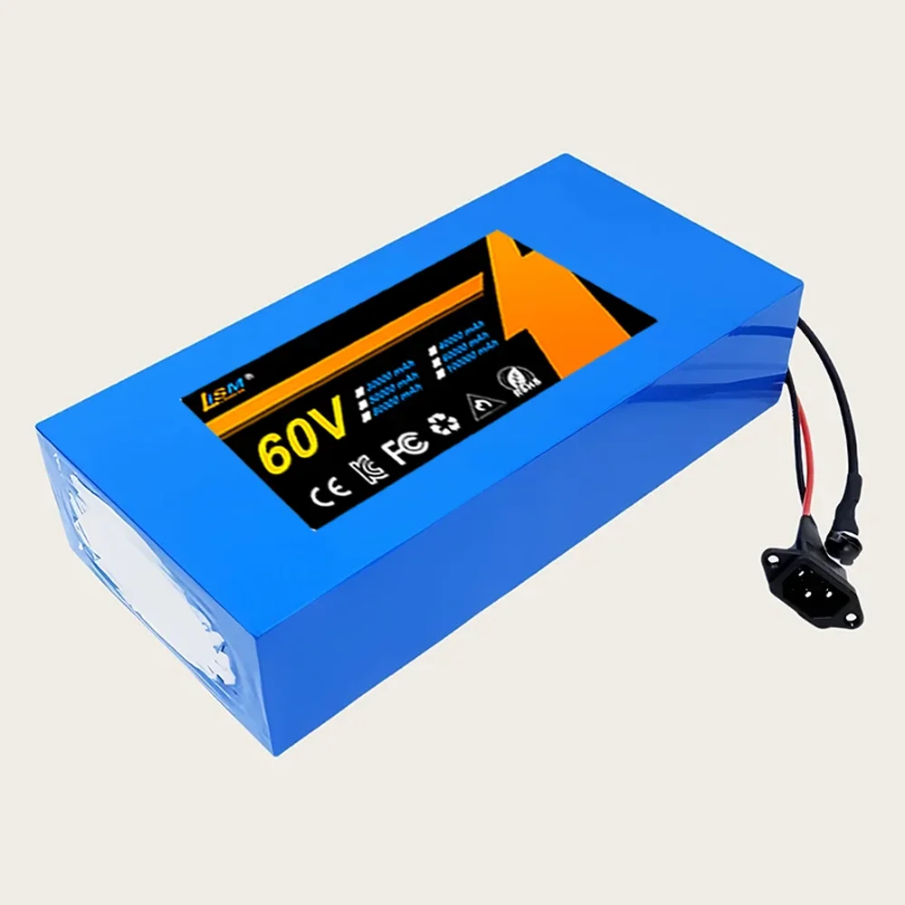 60V 21Ah 16S7P ebike battery 18650 2500W Lithium Battery Pack For 60V Electric bike Electric Scooter+67.2V charger