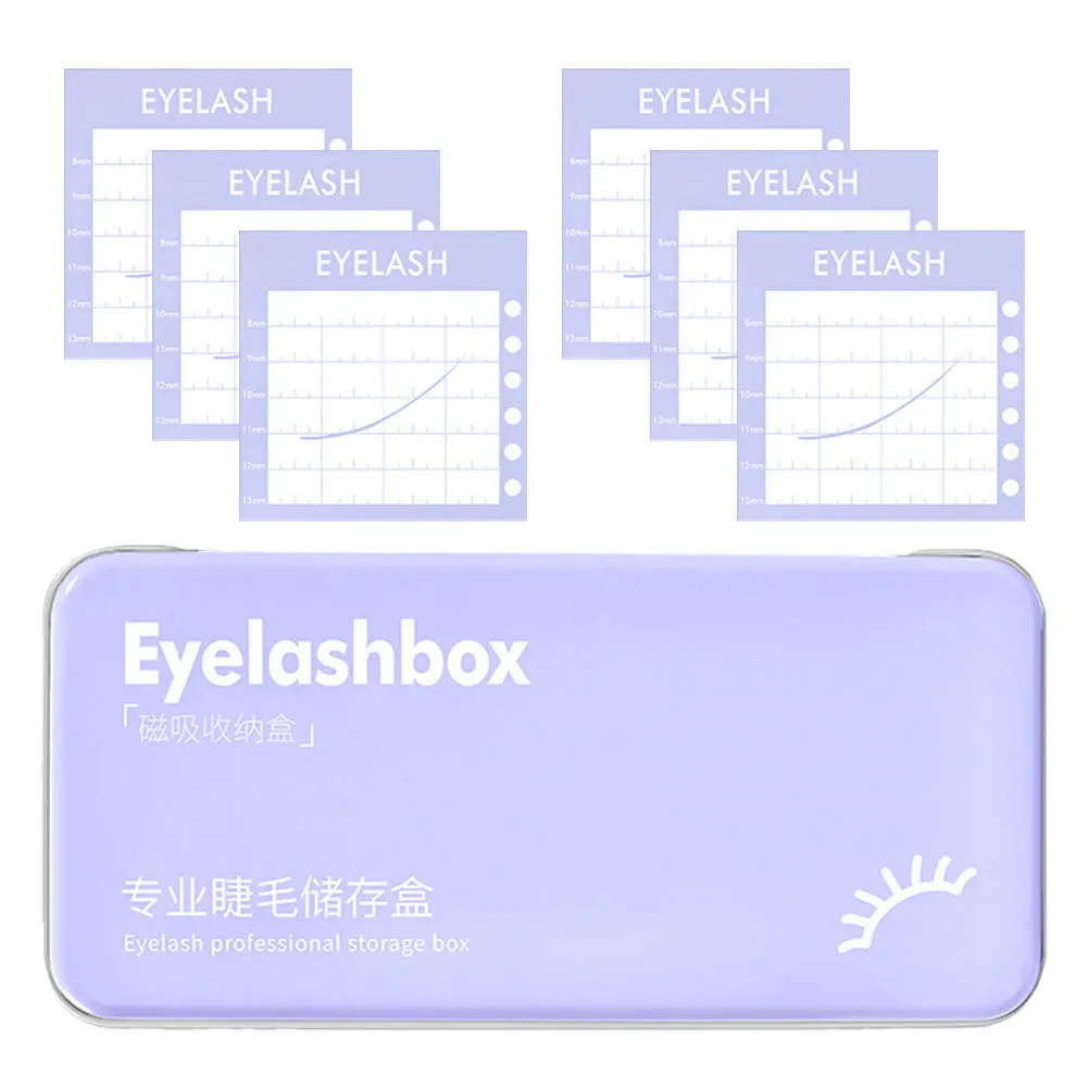 1Set False Eyelash Organizer Case Magnetic Lash Holder Compact Makeup Storage Box Travel Eyelash Extension Display Container