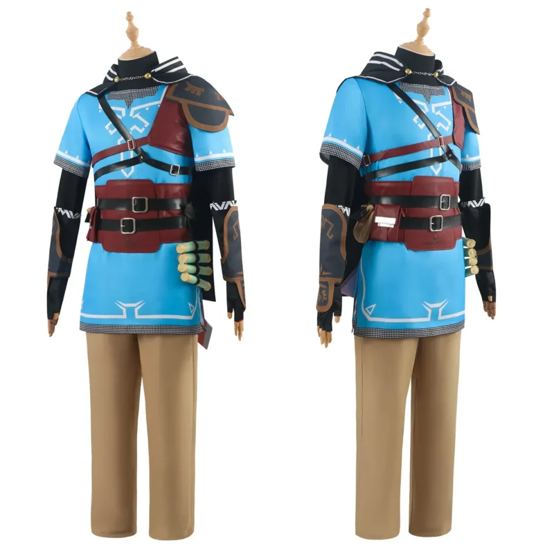 2025 nuevo juego Zelda Breath of the Wild Link Cosplay disfraz camisa capa accesorios adultos hombres traje para Carn AA