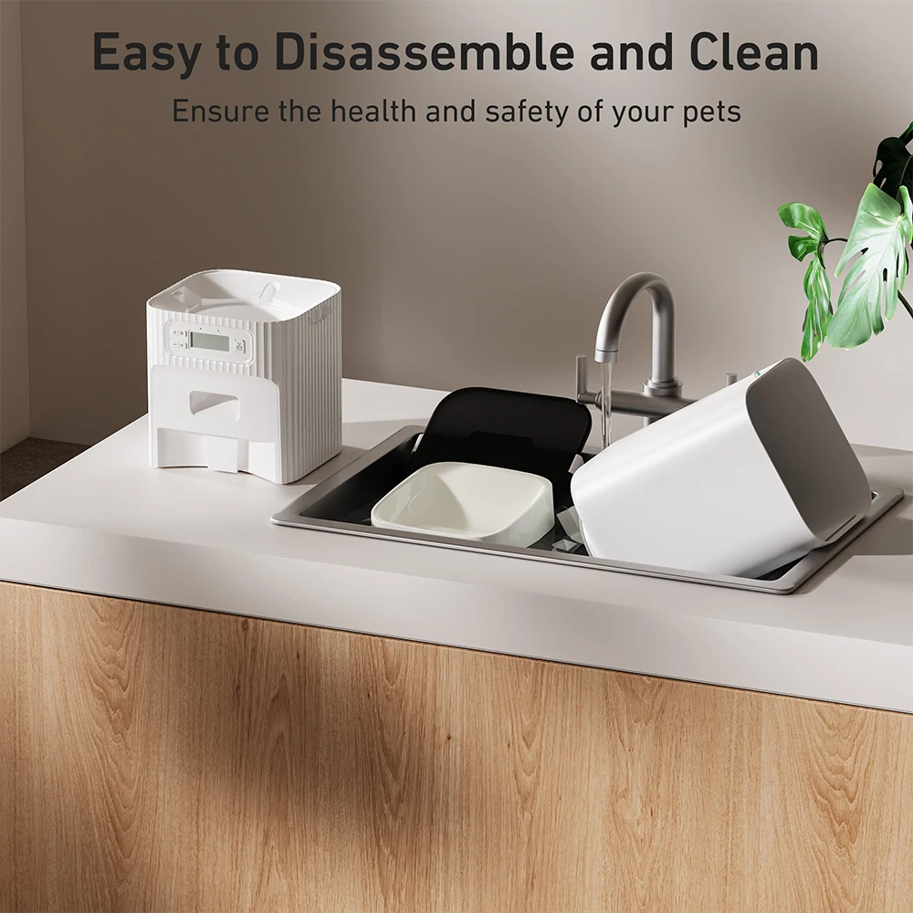 التلقائي القط المغذية Furpipi 7L آلة الغذاء البطيء توقيت القط الغذاء الجاف موزع السيارات وجبة الحيوانات الأليفة المغذية للقطط والكلاب الصغيرة