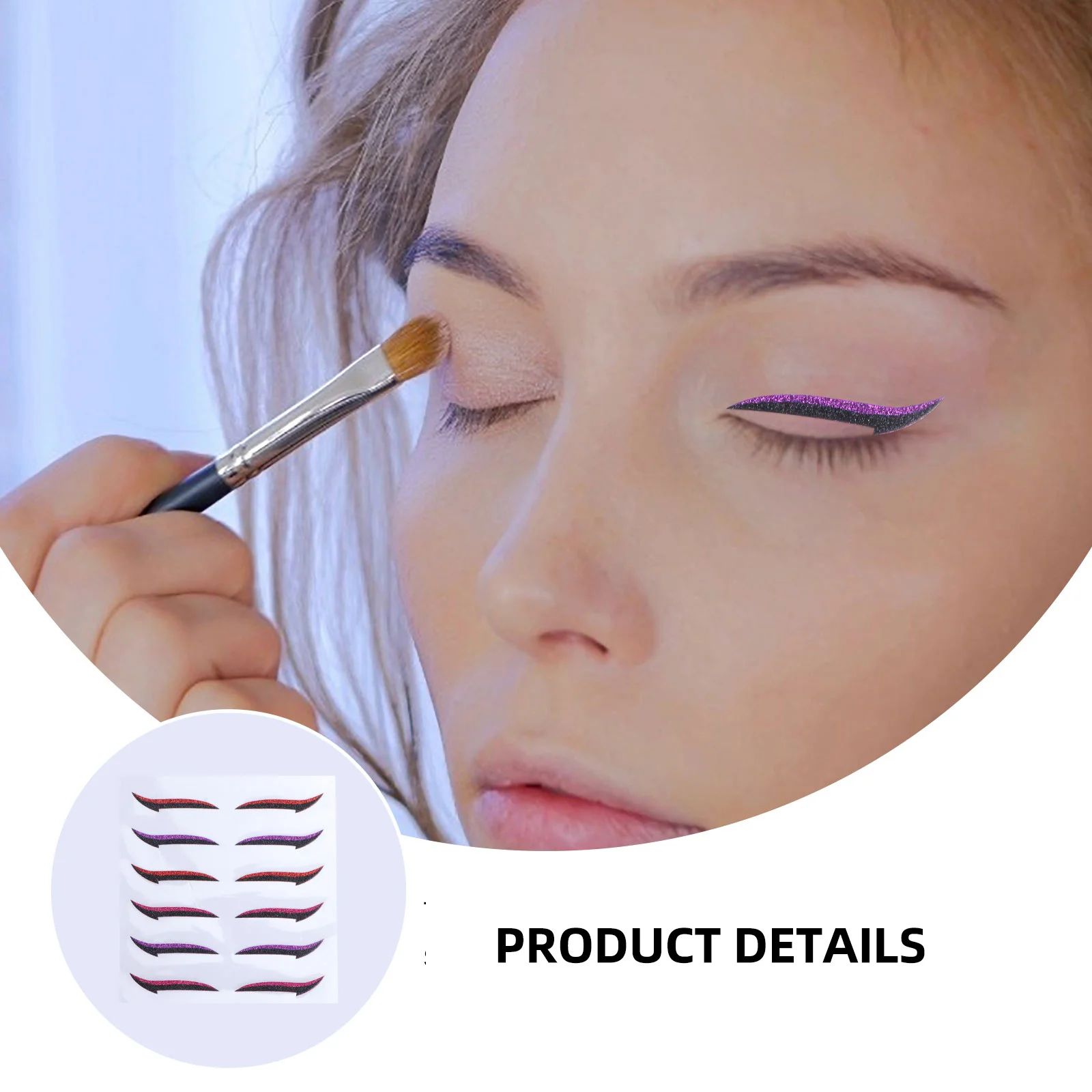 สติกเกอร์ติดตาสองชั้น 12 คู่ เทปติดขอบตาแบบใช้ซ้ำได้ แถบติดขอบตาแบบใส แฟชั่น ติดเองได้ สำหรับแต่งหน้าผู้หญิงในชีวิตประจำวัน