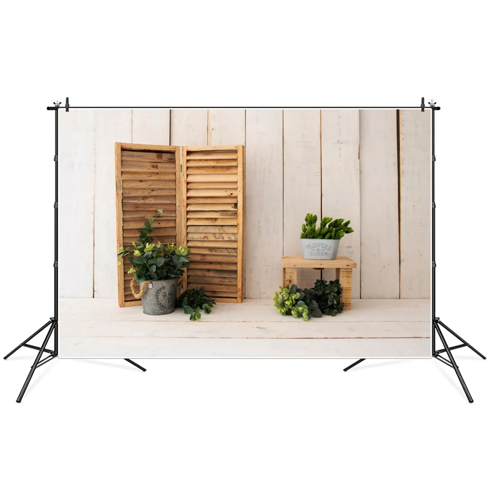Casa in legno Indoor Parclose Home Studio Party Decoration fondali fotografici piante verdi personalizzate compleanno fotografia sfondi