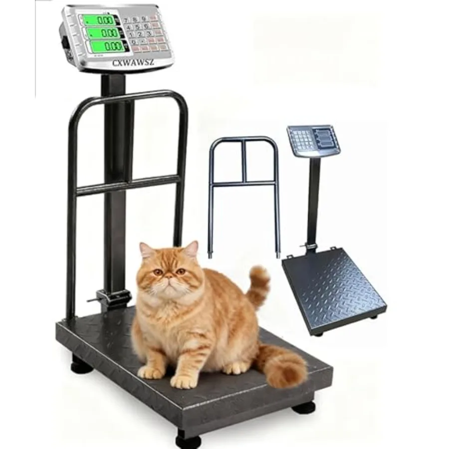 

Industrial Platform Scale with Removable Guardrail for HeavyDuty Weighing Applications Up to 660lb Digital Scale with Precise L