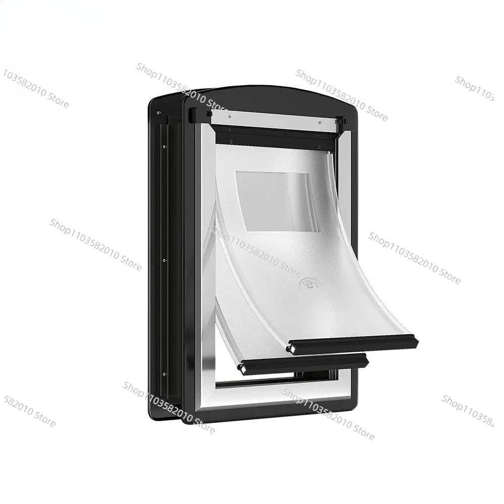 New Heavy-Duty Iron Frame Pet Door Solid Button Free Two-Way Entry For Big Dogs Cats Cross-Border Hot Cat Dog Door