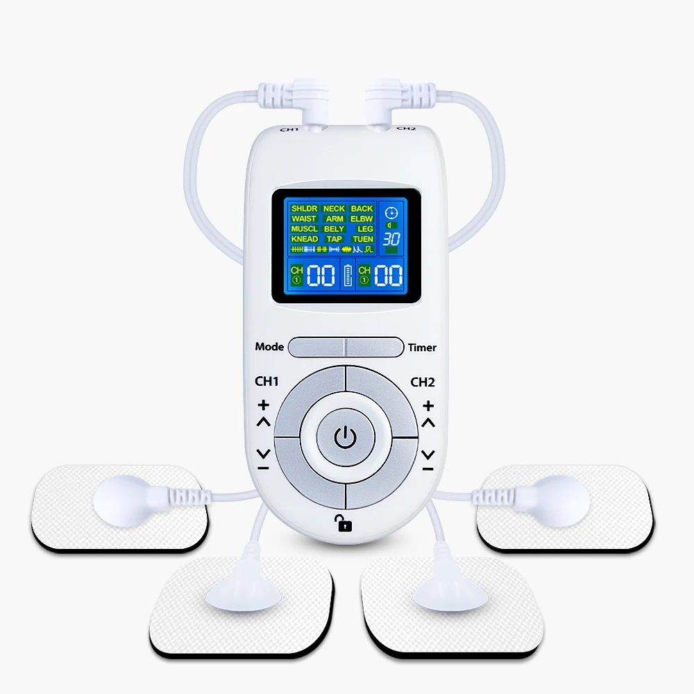 Tens Muscle Stimulator 12-Mode Electric EMS Acupuncture Body Massage Digital Therapy Slimming Machine Electrostimulator