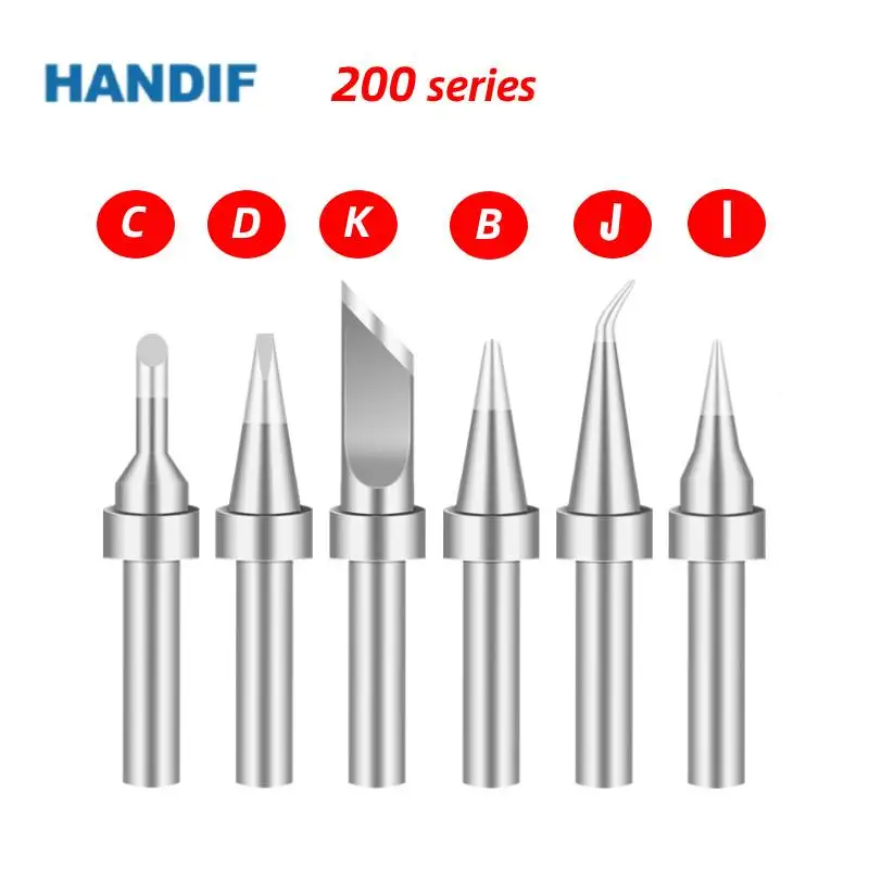 Punte per saldatore serie Handif 200M di fabbrica 200 C D K I testa di saldatura elettrica senza piombo per stazione di saldatura 203 ad alta