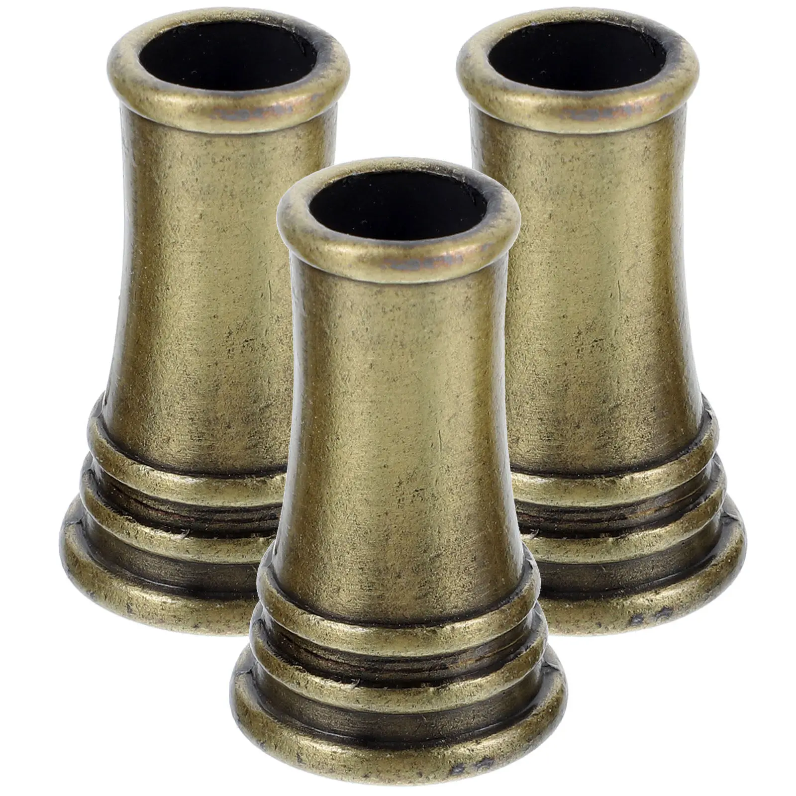 3Pcs Novel Copper Single Pen Stand Premium Metal Pen Holder for Desk Desktop Office Home Students Long-Lasting Safe Smooth