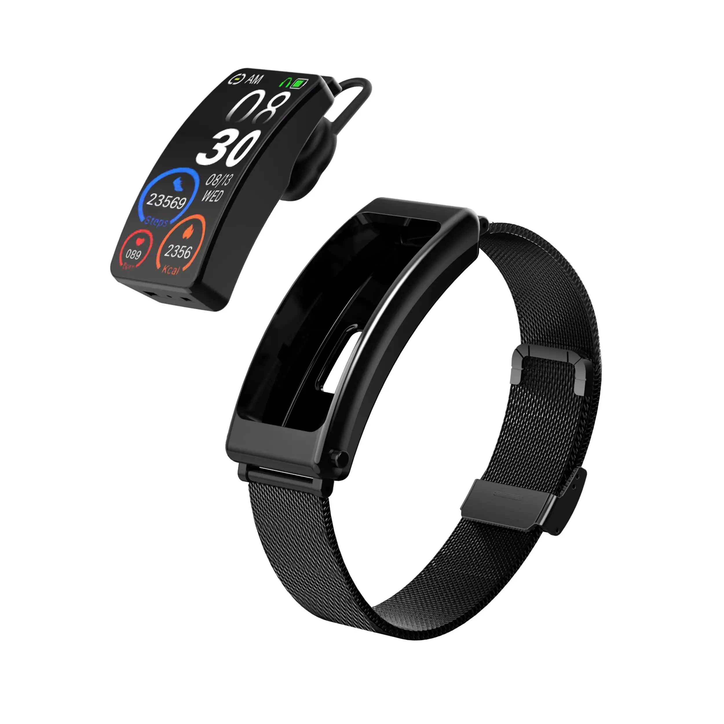 K13 Ear Smart Bracelet 2-in-1 Bluetooth Call Heart Rate Blood Pressure Blood Oxygen Sports Smart Watch For Men And Women