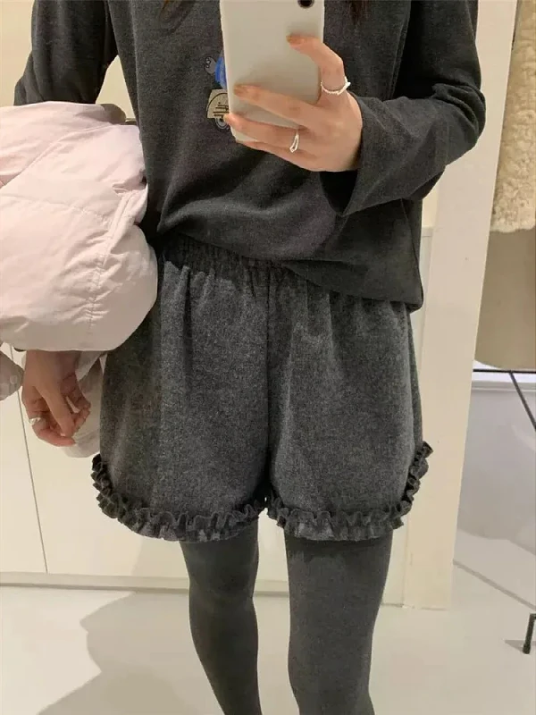 

plus Size Casual Pants Women's Design Sensation Small ence Wooden Autumn Winter New Korean Version Loose Slimming ...