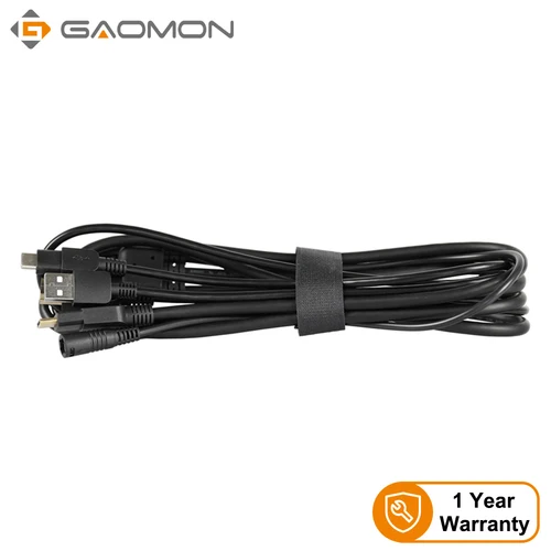 Imagen 1 del producto Cable GAOMON 3 en 2 HDMI USB Cable de alimentación en uno solo para tableta gráfica Monitor PD1560 PD1561 PD1161 1,8 m de longitud de Cable