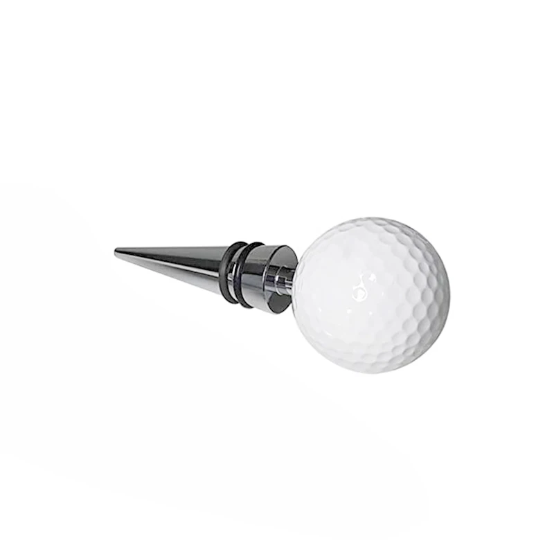 1PC Silver Golf Ball Wine Bottle Stoppers Beer Beverage Bottle Stoppers Bottles Sealer Alloy Kitchen Bar Tool Golfer Lover Gifts