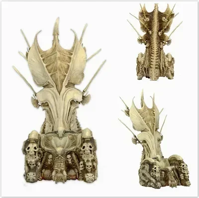 NECA Movie Predator VS Alien Science Monster Skull Seat Throne Elder Predator Toys Action Figure Model