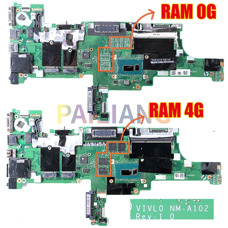 Imagem -03 - Placa-mãe Portátil para Lenovo Thinkpad T440 Nm-a102 Notebook Mainboard Completo Testado I34010u I5-4300u I7-4600u Ram 4g 04x4011