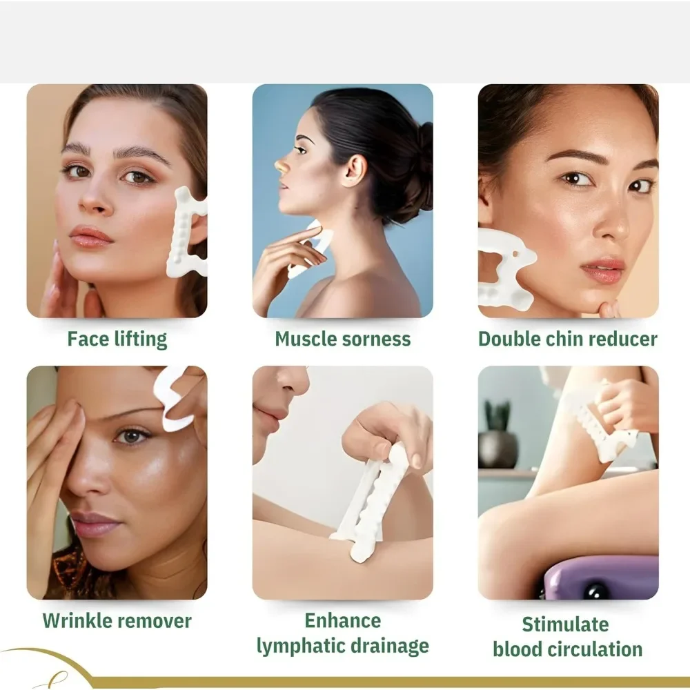 

New Facial Maintenance Gua Sha Massage Board Resinous Static Free Portable Full Body Scraping Plate for Women Adults