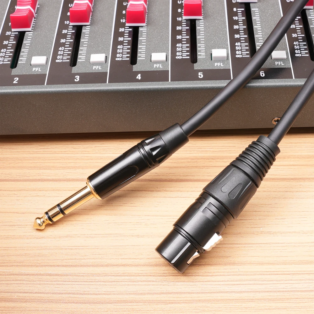 كابل خط ميكروفون ستريو TRS ، من ذكر إلى ذكر متوازن ، صوت من ، إلى XLR ،