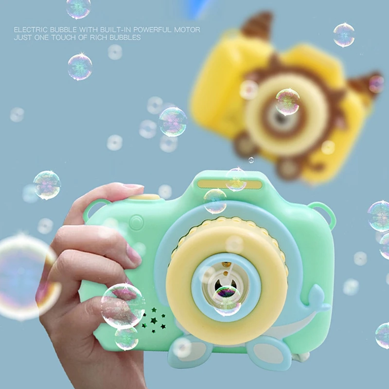 Maker Camera Toy Bubble Blower With Music And Light Unique Battery Operated Bubble Machine For Kids