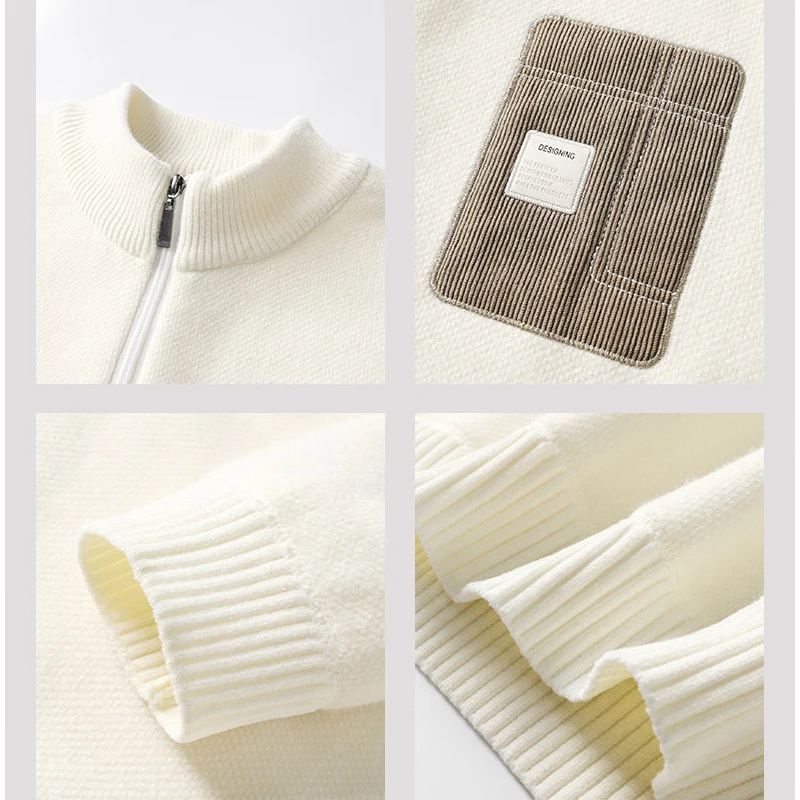 Men's Warm Knitted Sweater Winter Sweater Male Streetwear Pullovers Casual Thick Fashion Clothing Spring Autumn Men Clothing