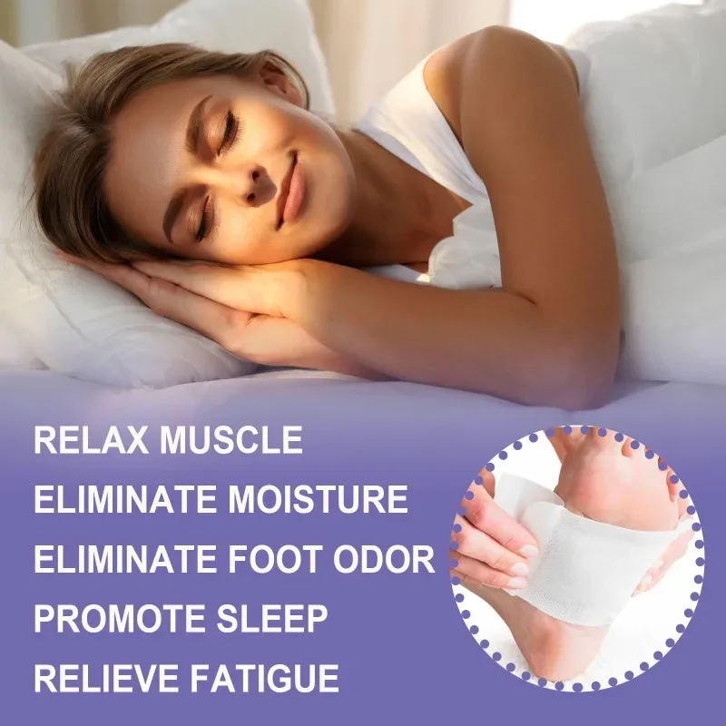 Deep Cleansing Foot Patch Help Sleep Relieve Fatigue Stress Relax Body Improve Insomnia Detox Feet Massage Care Adhersive Pad