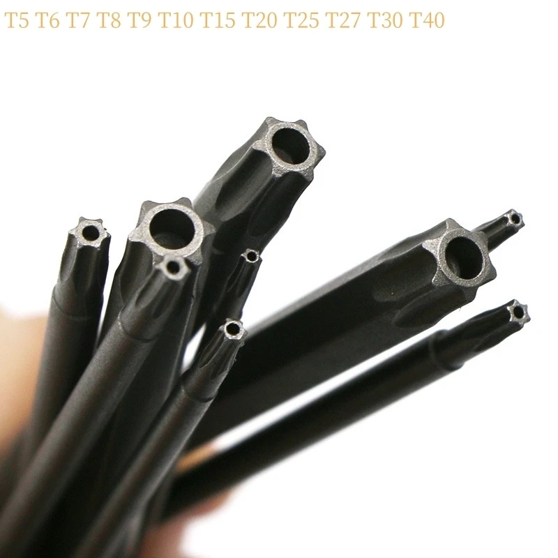 

11PCS 1/4" Hex Bits Driver Tamper Proof Security Drill Magnetic Bit Set Torx Screwdriver Flat Head F1FC High Quality 50/100mm