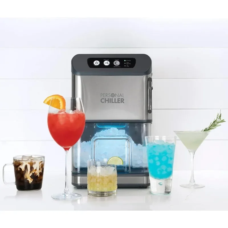

PERSONAL CHILLER Personal Ice Cube Maker, Self-cleaning Ice Maker, Suitable for Home Bars, Coffee Shops, Businesses