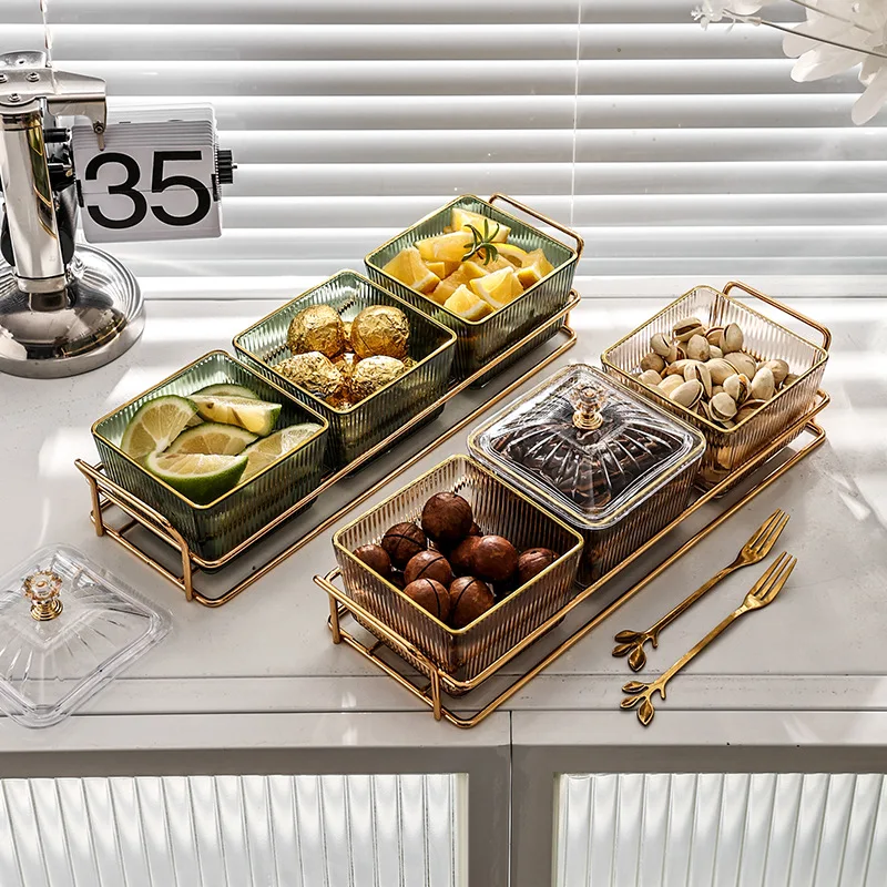 Imagem -03 - Fruit Plate Partition Platter Sala de Estar Bandeja de Frutas Secas Candy Snack Storage Box Bar Nut Dish Servindo Bandeja Discos