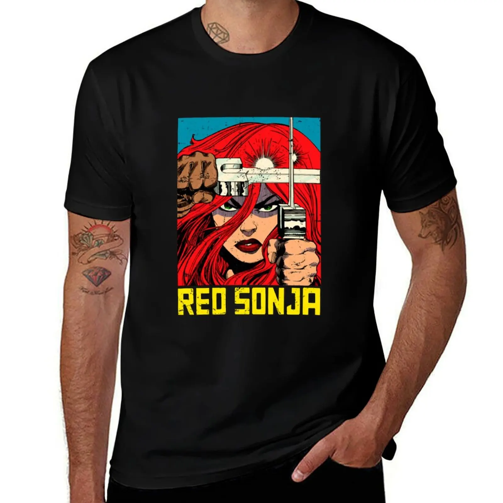 

Vintage Red Sonja 1983 T-Shirt man t shirt cotton high quality g man t shirts for men man t shirt summer T-shirt