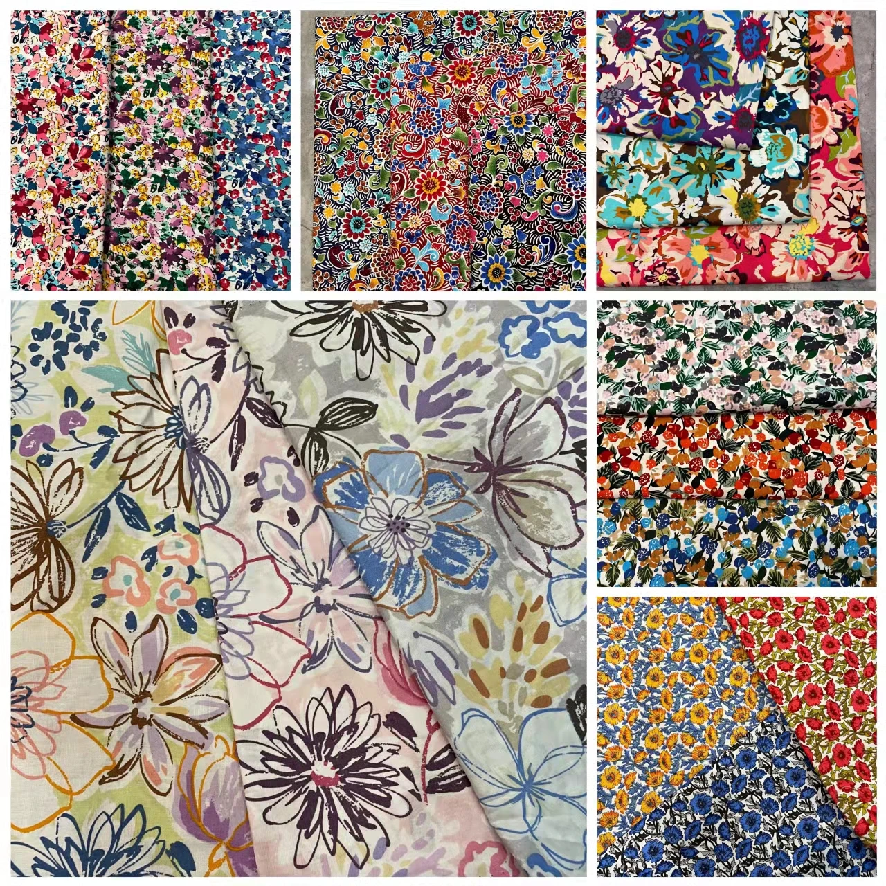 145x50cm Pastoral Floral Poplin 100%Cotton Fabric 40S Tissun Libert For Kids Baby Sewing Cloth Dresses Skirt  Handmade Splicing