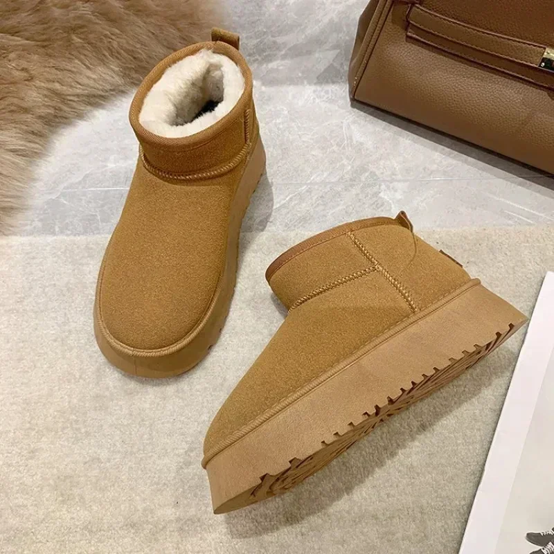 New Classic Thickened Fluff Women's Snow Boots Comfortable Warm Ankle Boots Women Winter Ladies Shoes Chunky Snow Boots image 5