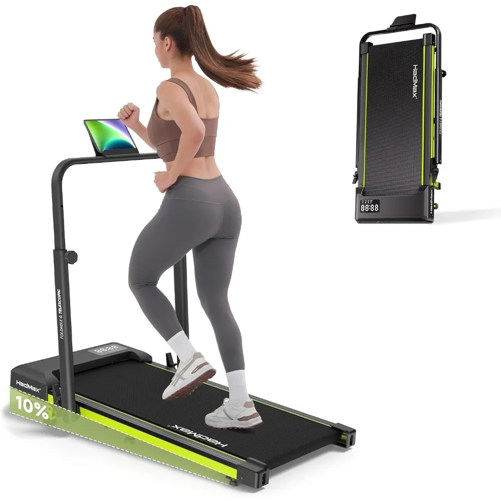 Walking Pad Treadmill with Incline and Height Adjustable Handle Bar
