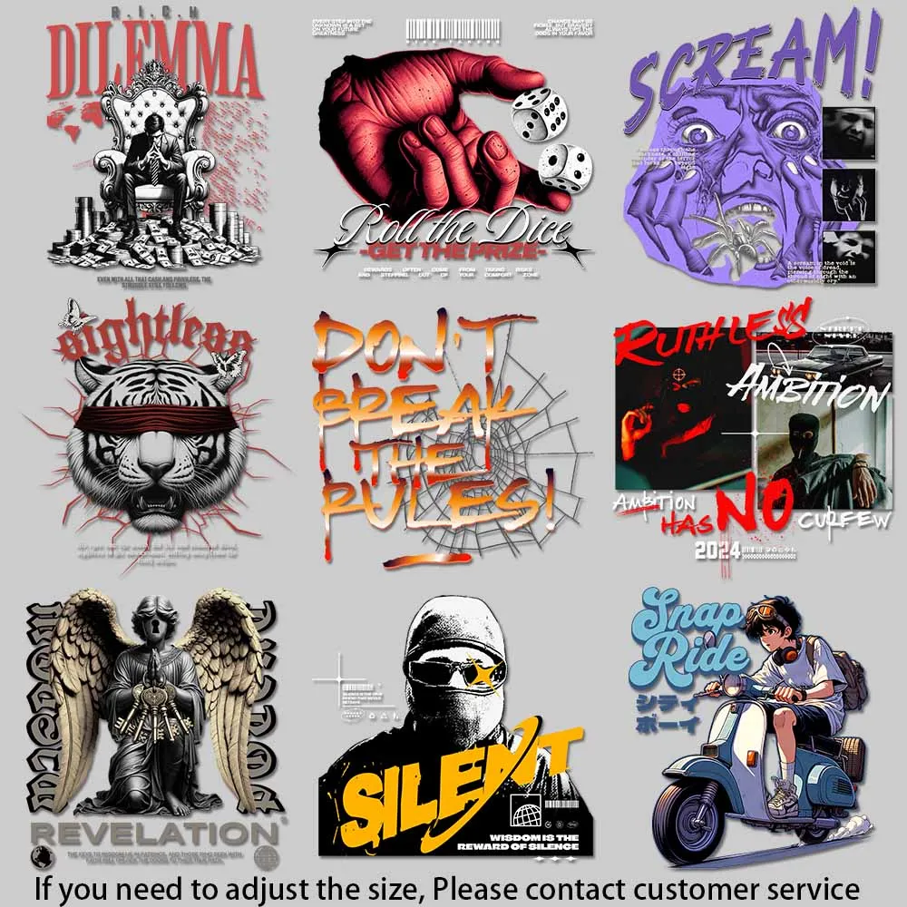 Savage Skull with Wings Iron On Patch, Streetwear Design for T-Shirts, Bags & DIY Fashion Quick Application, Instant Style