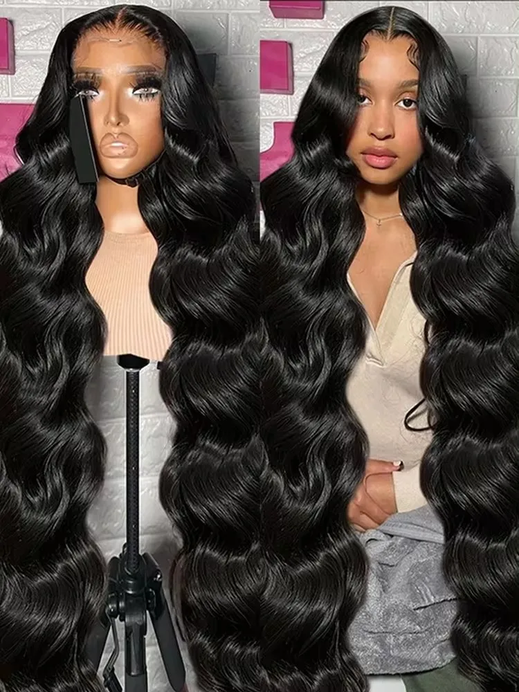 30 40 42 Inch 13x4 13x6 HD Transparent Lace Frontal Body Wave Wigs Human Hair Wigs Pre Plucked Remy 360 Lace Front Wig For Women