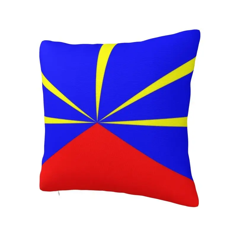 974 Reunion Island Flag Luxury Pillow Cover Bedroom Decoration Reunionese Proud Cushion