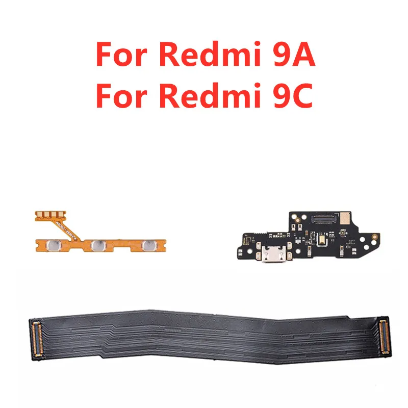 ON OFF Switch Mian Board USB Charger Dock Charging Connector Power Motherboard Flex Cable Ribbon For Xiaomi Redmi 9A 9C