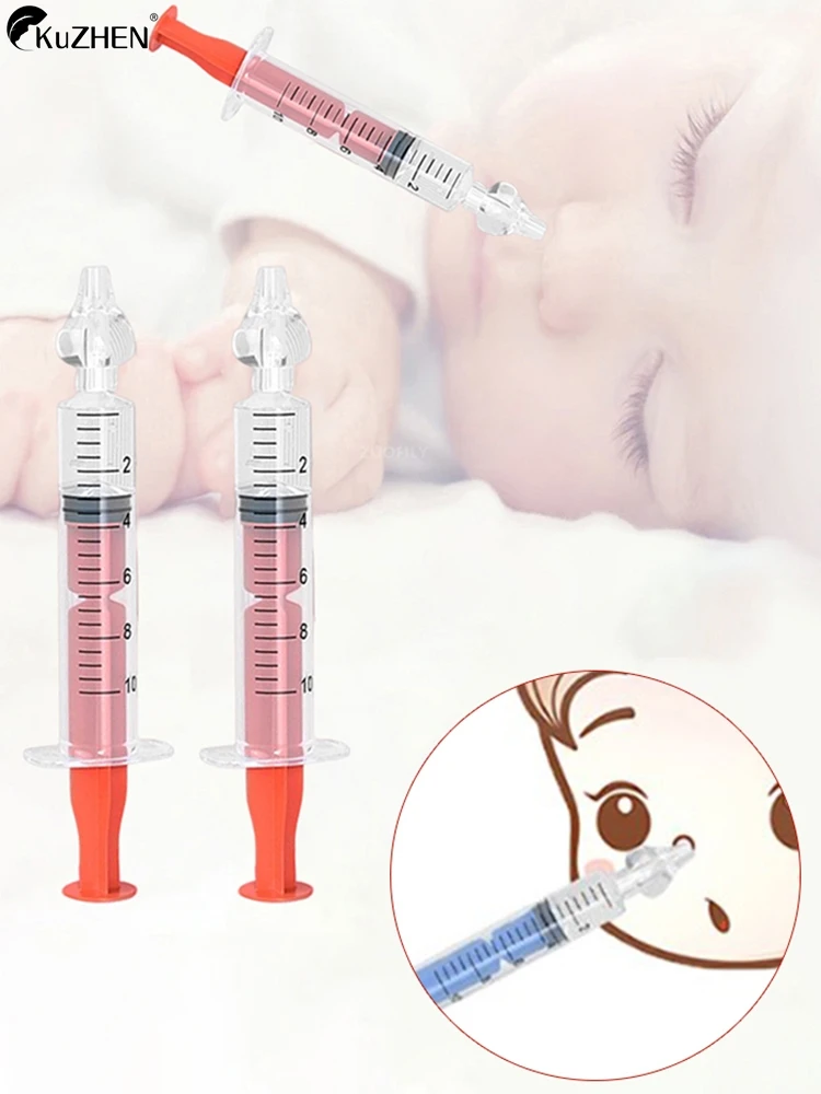 1PC Nose Cleaner 10ML Baby Syringe Silicone Nasal Aspirator Nasal For Baby Infant Safe Nasal Washer Needle Tube Cleaner