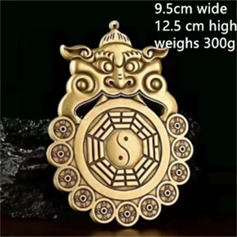 

Little Fairy/ Imitate Ancient Brass Mountain Ghost Beast Head Bagua Town House Ornaments Genuine Ping An Living Room Ornaments