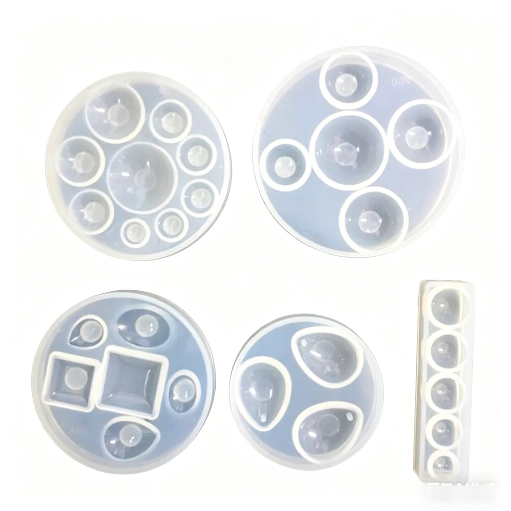 

Силиконовая форма для кабошонов в форме полусферы, для изготовления подвесок, инструмент для создания украшений ручной работы, формы для эпоксидной смолы