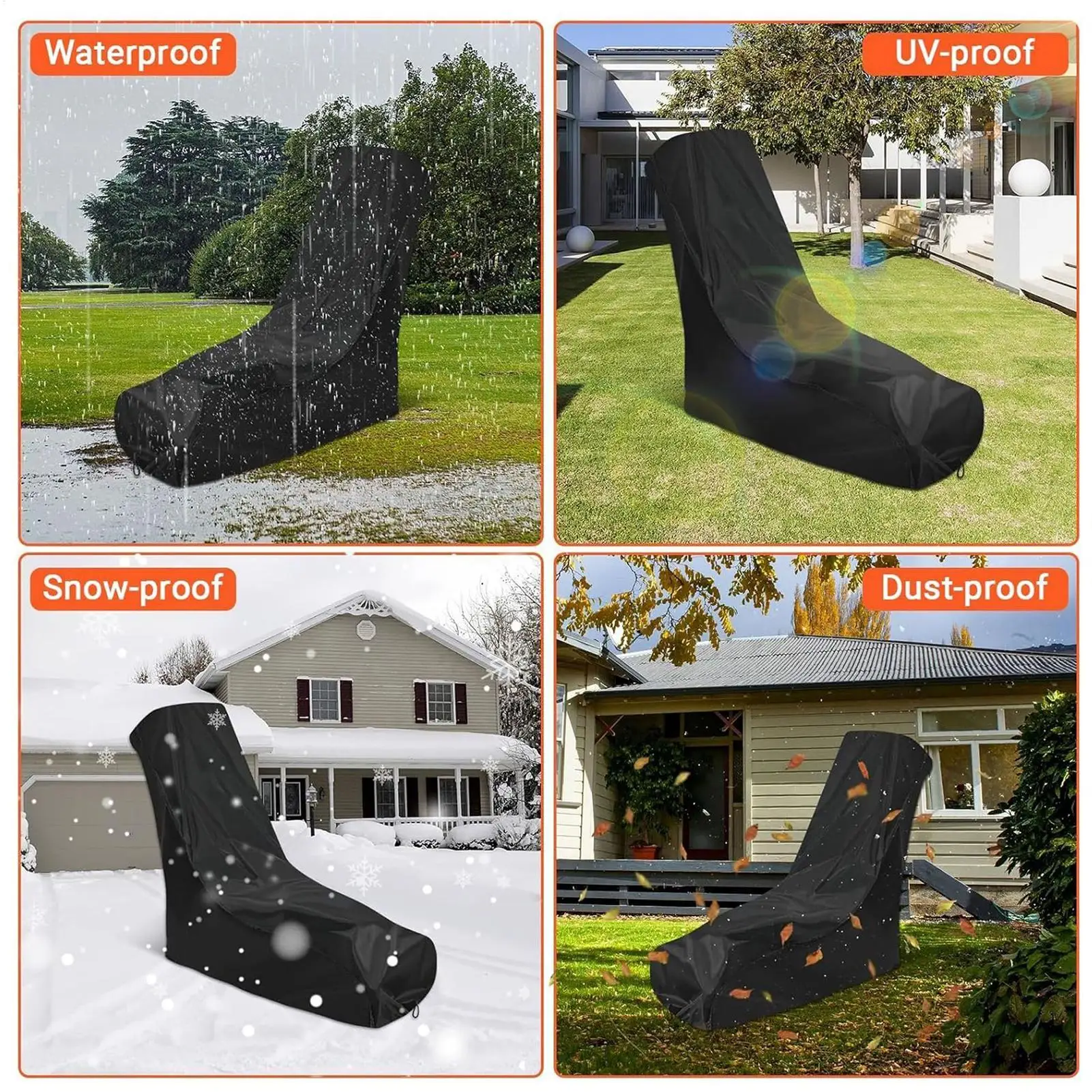 

Чехол для газонокосилки, пылезащитный чехол для трактора, водонепроницаемый чехол для газонокосилки с шнурком для наружного сада, газона, патио, гаража