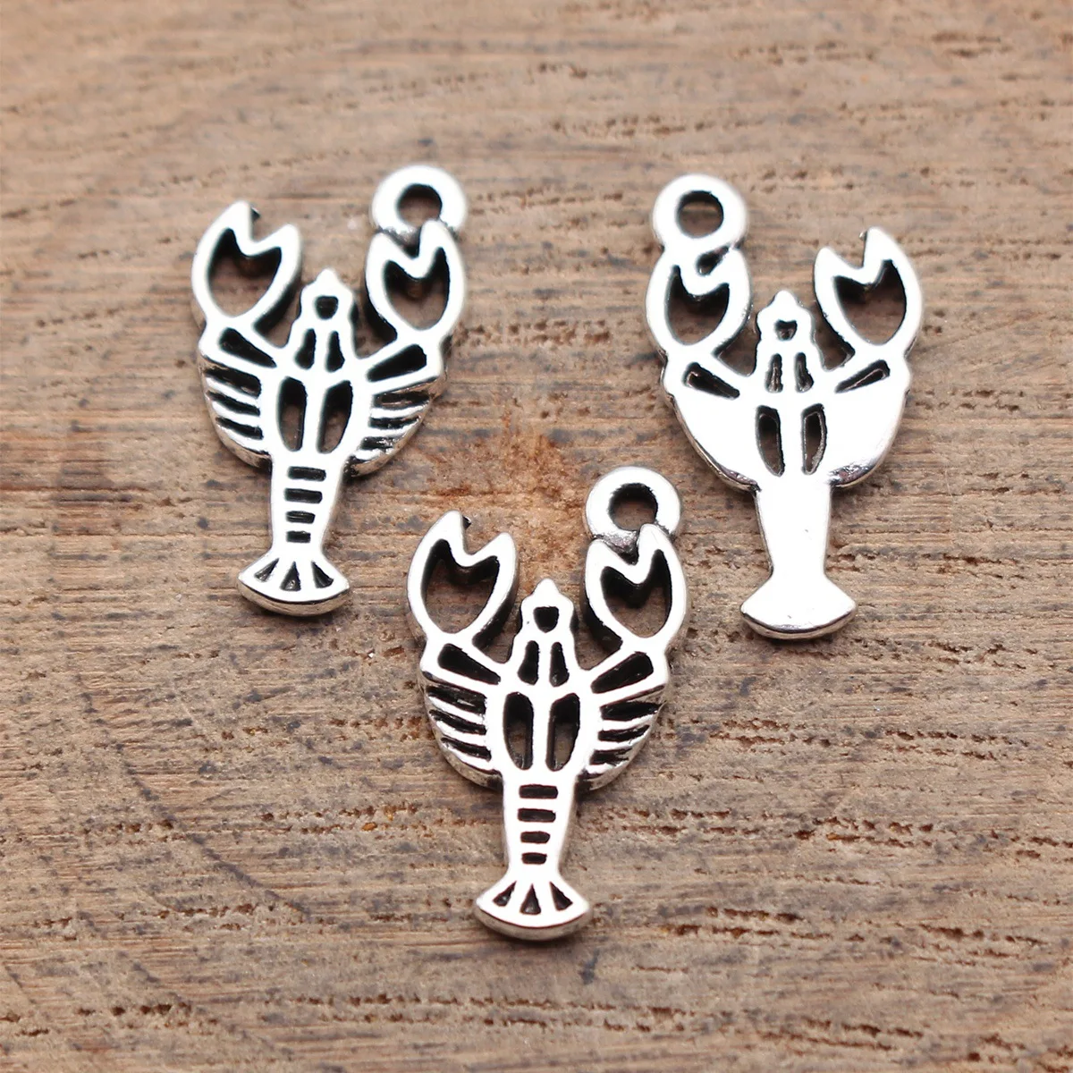 

80 шт. 18x10 мм (0,71x0,39 дюйма) подвески-крейфши в цвете античного серебра для изготовления ювелирных изделий своими руками