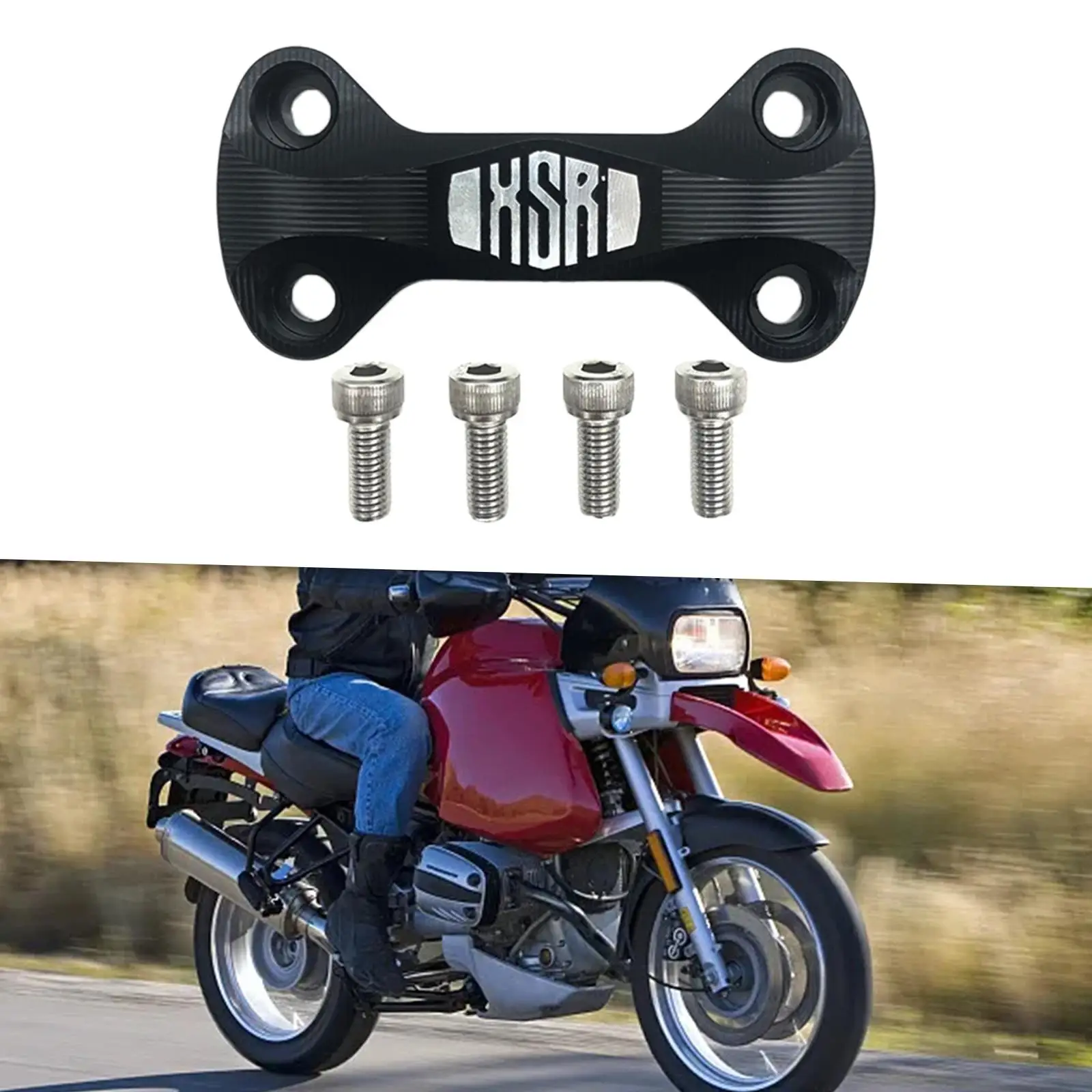 

Motorcycle Handle Riser Clamp Center Cover Easy to Install Black Spare Parts with Screws Handlebar Cap for XSR155 2017-2022