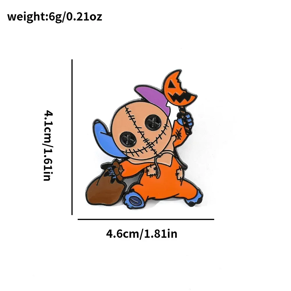 Disney Stitch Enamel Pin Badges Funny Collection Brooches Bag Lapel Pins for Kids Gift Cartoon Cute Halloween Decoration Jewelry