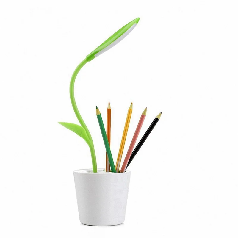 

LICE-Flexible USB Touch Desk Lamp, Rechargeable Student Study Desk Lamp, Can Be Used As A Pen Holder, Bean Sprout Desk Lamp