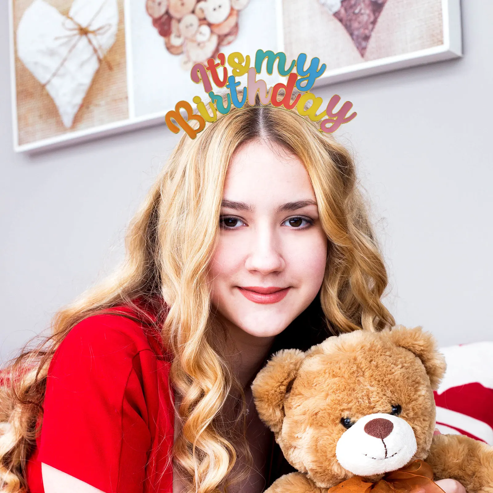 

1 шт. Детская повязка для волос на день рождения, изящный и стильный праздничный головной убор, удобный и безопасный, из премиальных материалов, милый и креативный ободок для волос